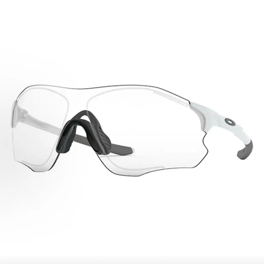 Pre-owned Brand new Oakley Evzero Path Rimless Sports Sunglasses, White Frame Clear Lens（Do not purchase directly. Contact us for details.）