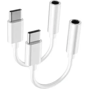 USB C to 3.5mm Headphone Jack Adapter for iPhone 16/16 Pro/15/15 Pro/Pro Max/Plus, Type C Aux Audio Dongle Cable Cord Compatible with iPad, Samsung Galaxy S23/S23/S22/S21Ultra