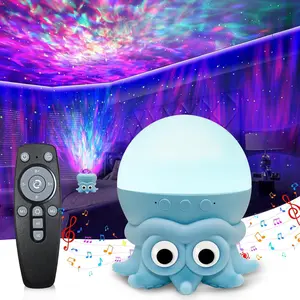 Cute Octopus Design Star Projector, Starry Sky Projector, Galaxy Night Light, Ceiling LED Lamp with Timer & Remote Control, Novelty Lighting for Home Bedroom Decor