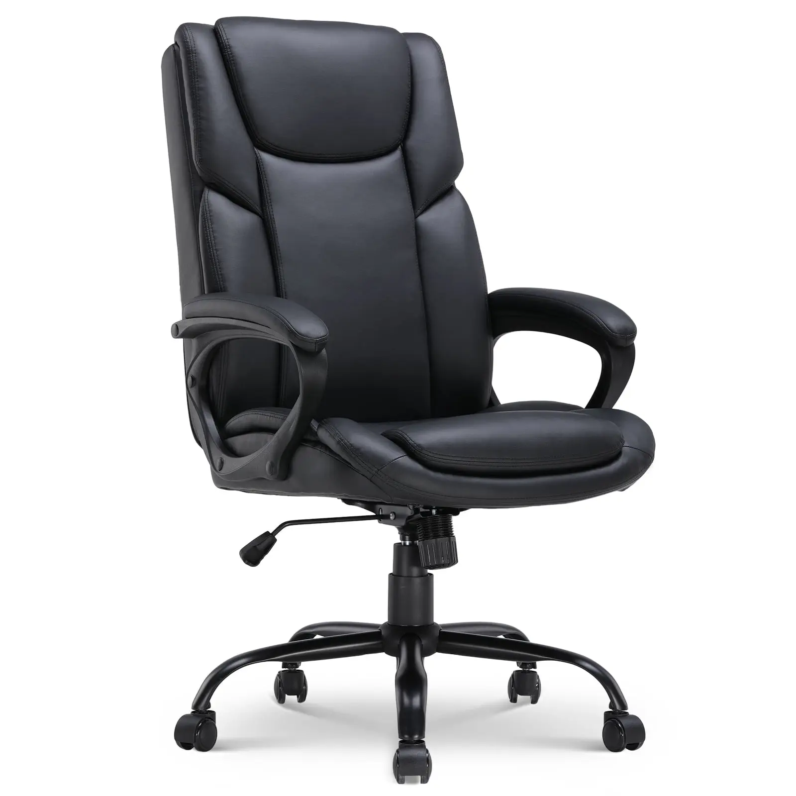 Executive Ergonomic High Back Leather Home Office Desk Chair, Black