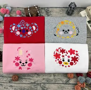 Embroidered Characters Sweatshirt, Tour Concert Shirt, Kawaii Animal Shirt, Kpop Group Merch, World Tour, Fan Gift