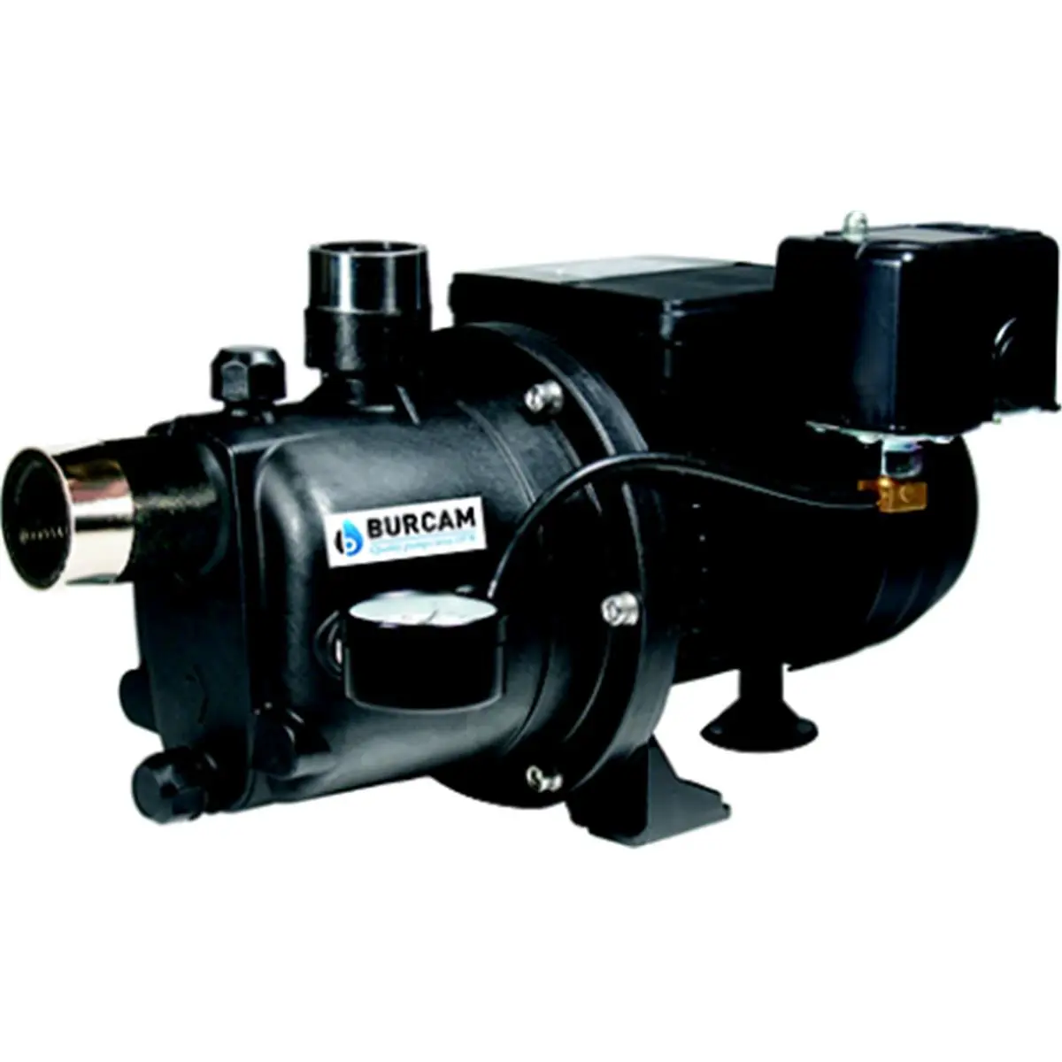 212 MAIN Noryl Shallow Well Jet Pump - 0.75 HP Power, Quiet Operation, Thermoplastic Construction, Pressure Gauge, 0.75Hp Power