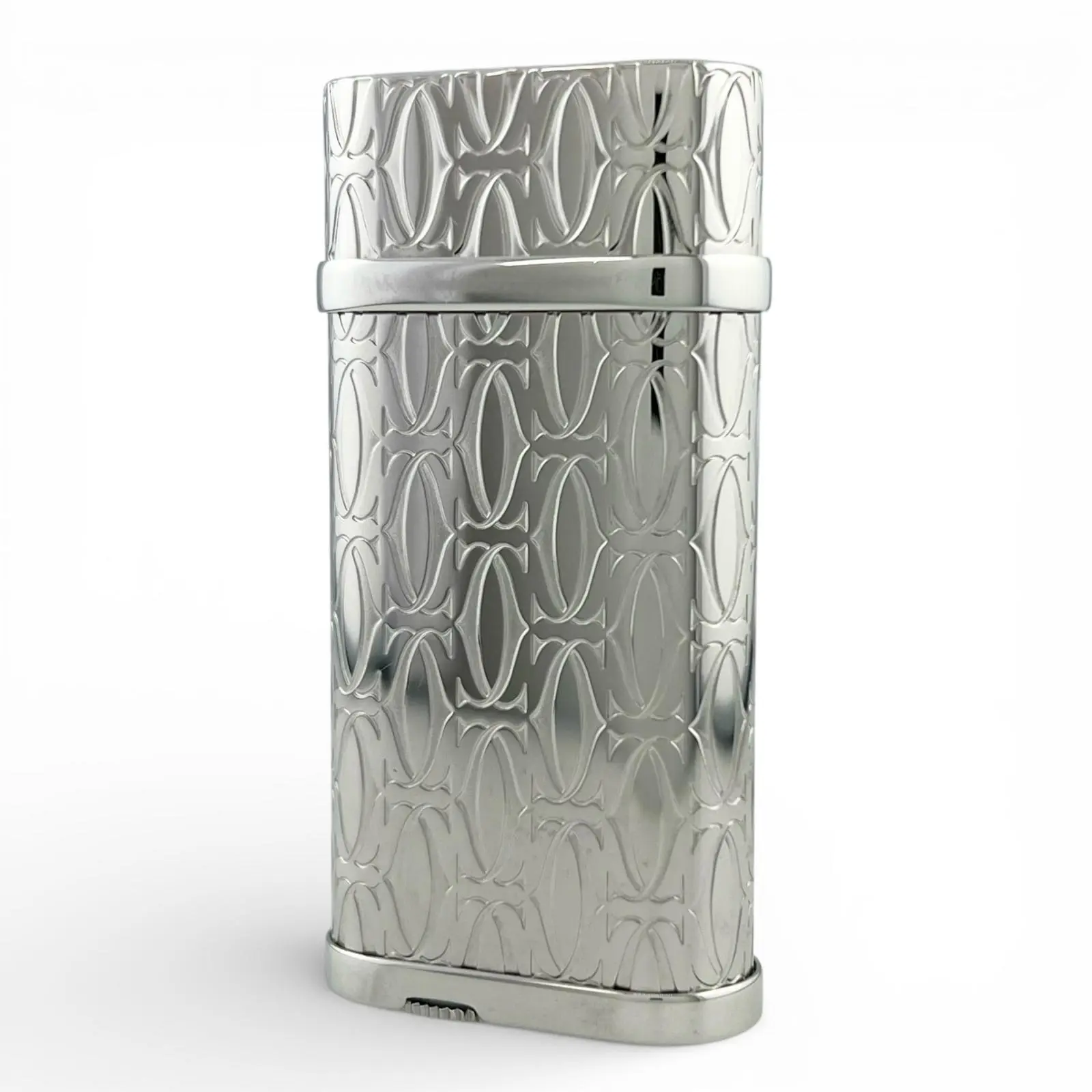 Pre-owned Cartier Sterling Silver 925 (Ag925) Small Leather Goods Happy Birthday Metal Lighter