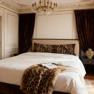 Leopard Print Body Pillowcase, Soft Fabric Design, Long Zippered Cover, Ideal for Sofa & Home Decor, Wildlife Pattern