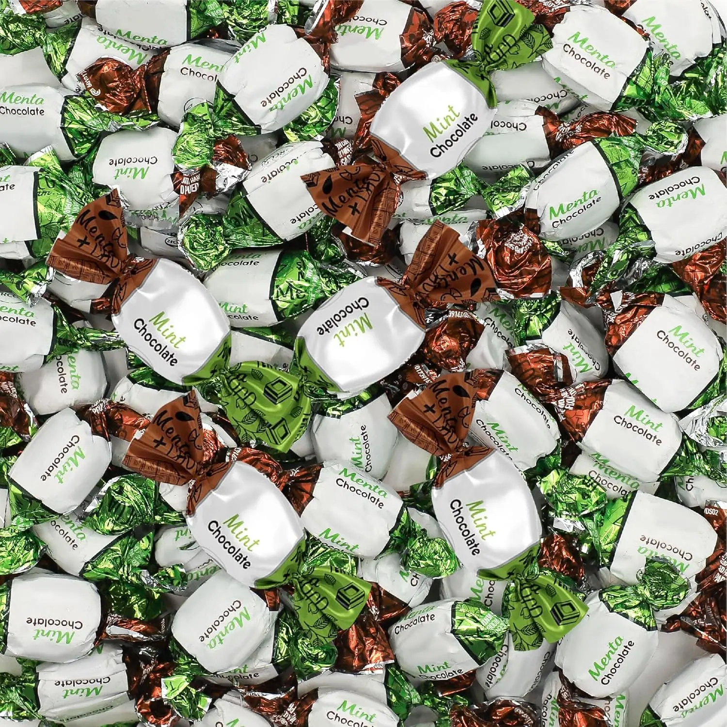 Candy |     2 Pound Bag |     Individually Wrapped Chocolate Mint Hard Candy |     Old Fashioned Refreshing Treat with Creamy Filling |     About 165 Pieces