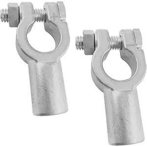 Car Professional Positive and Negative Battery Top Post to Side Terminal Adapters, Vehicle Heavy Duty Top Post Conversion Battery Cable Ends Terminal Set for RV SUV Marine Boat