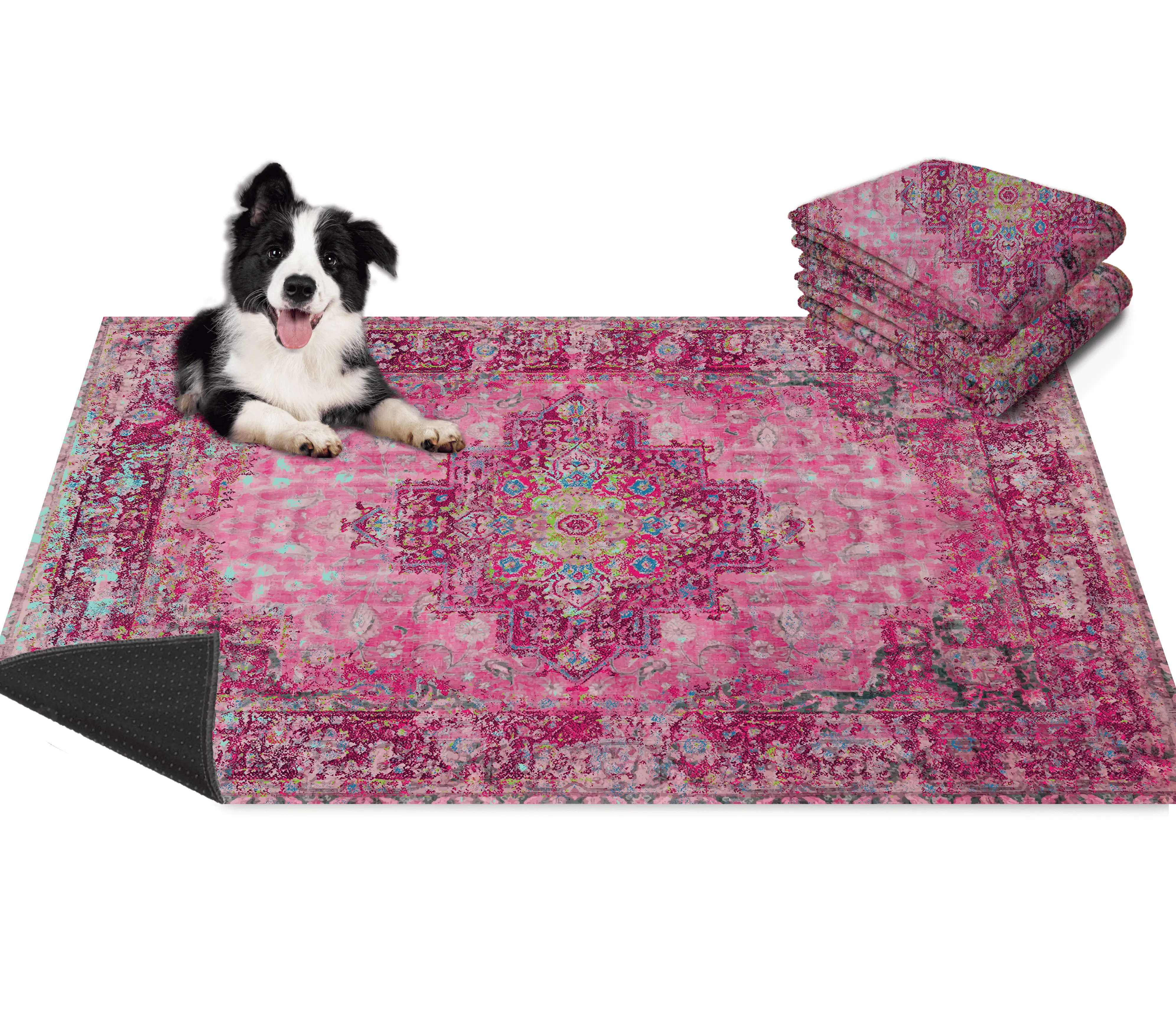 Lovewag Washable Dog Pads, Mystic Fuchsia Pack of 2, Eco-Friendly and Leak-Proof Design, 36" x 48"