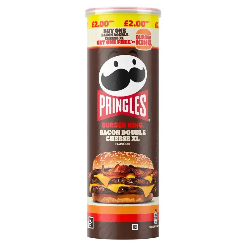 PRINGLES BURGER KING - BACON DOUBLE CHEESE XL (165G) (UK) PRINGLES BURGER KING - BACON DOUBLE CHEESE XL (165G) (UK)