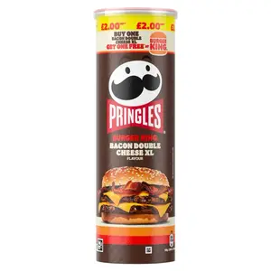 PRINGLES BURGER KING - BACON DOUBLE CHEESE XL (165G) (UK)