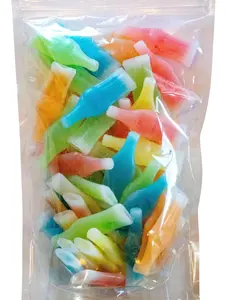 Wax Bottles - 1 lb of Nostalgic Assorted Colored Fruit Flavored Liquid Filled Chewy Wax Bottles Snack Candy