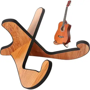 Wooden Guitar Stand, Detachable Non-Slip  Guitar Stand Holder Floor for Acoustic Electric Classical Bass Guitars