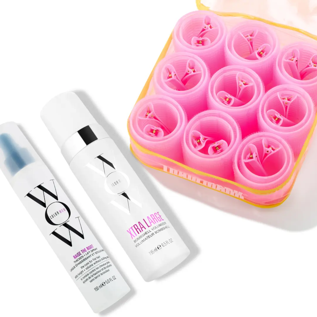 Trademark Large Volume Bundle with Color Wow Xtra Large Voulmizer & Raise the Root Lifter, 18 Rollers Bundle
