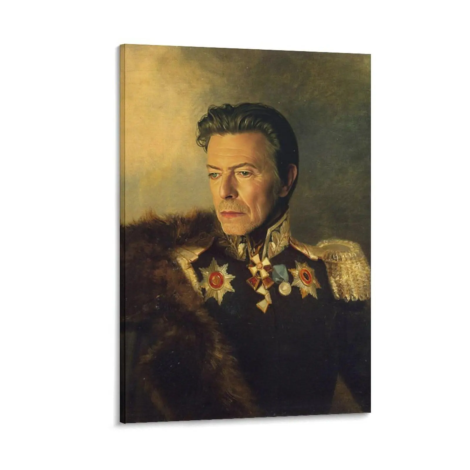 Vintage Canvas Poster - david bowie replaceface Canvas Art Wall Painting Poster Print Decor Room Colorful Gifts Ornaments Decoration