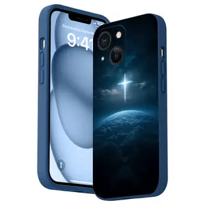 Straight Edge Illuminated Cross Pattern Phone Case for iPhone 16 15 14 Pro Max 13 12 11 XR XS Plus Shockproof Full Camera Protective Durable slim Silicone Cover