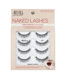 Ardell Strip Lashes Naked Lashes #420, 4 Pairs x 1-Pack Eyelashes Lightweight Makeup Cosmetic