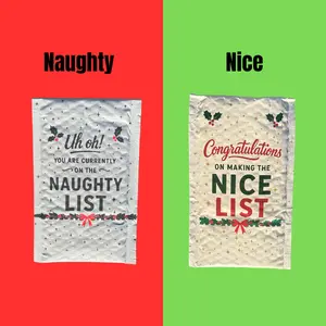 Naughty and Nice Christmas Mailers with Gifts