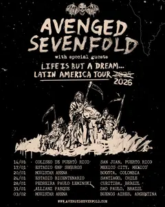 Avenged Sevenfold Latin America Tour 2026 Collector Poster