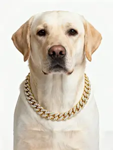 Luxurious Cuban Chain Pet Necklace for Cats and Dogs, Elegant Decorative Accessory, Perfect Gift for Animal Lovers, Stylish Pet Jewelry