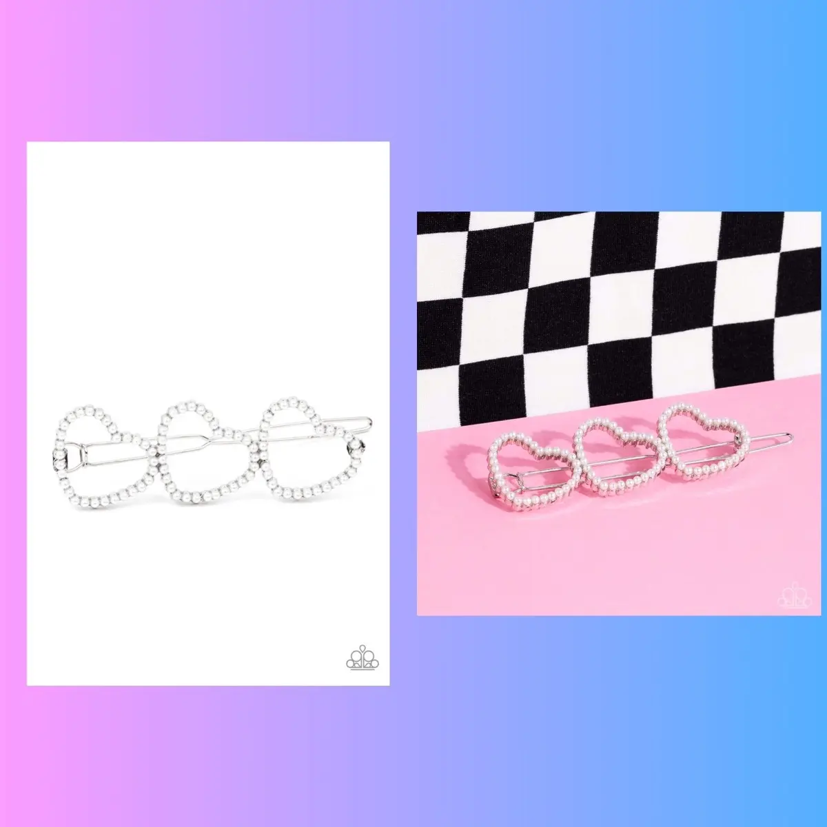 Love Struck - White Barrette