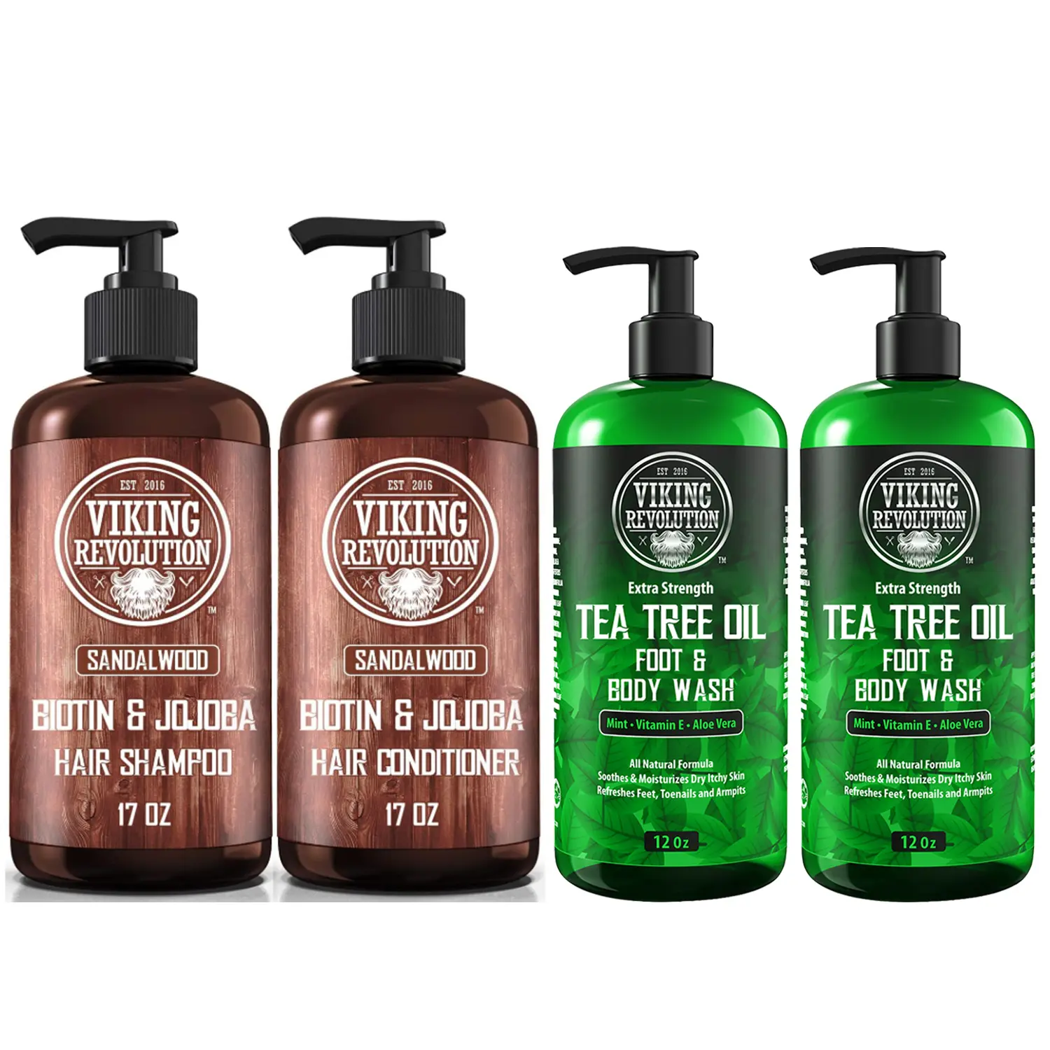 Shampoo & Conditioner 17oz + Body Wash