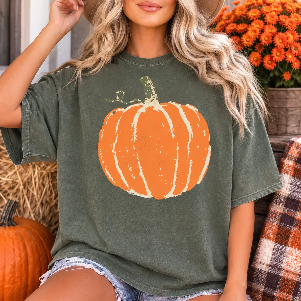 Grunge Pumpkin- Unisex Graphic Sweater