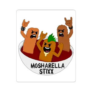 Funny Foodie Kiss-Cut Stickers, Cute Stickers for Food Lovers, Kitchen Decor, Gift Ideas for Chefs, Party Favors, Mosarella Stixx