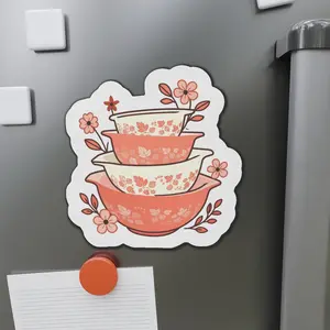 Gooseberry Pyrex style design Charming Floral Die-Cut Magnets - Vintage Kitchen Decor, Refrigerator Magnets, Gift for Pyrex Lovers, Cute Home Decor