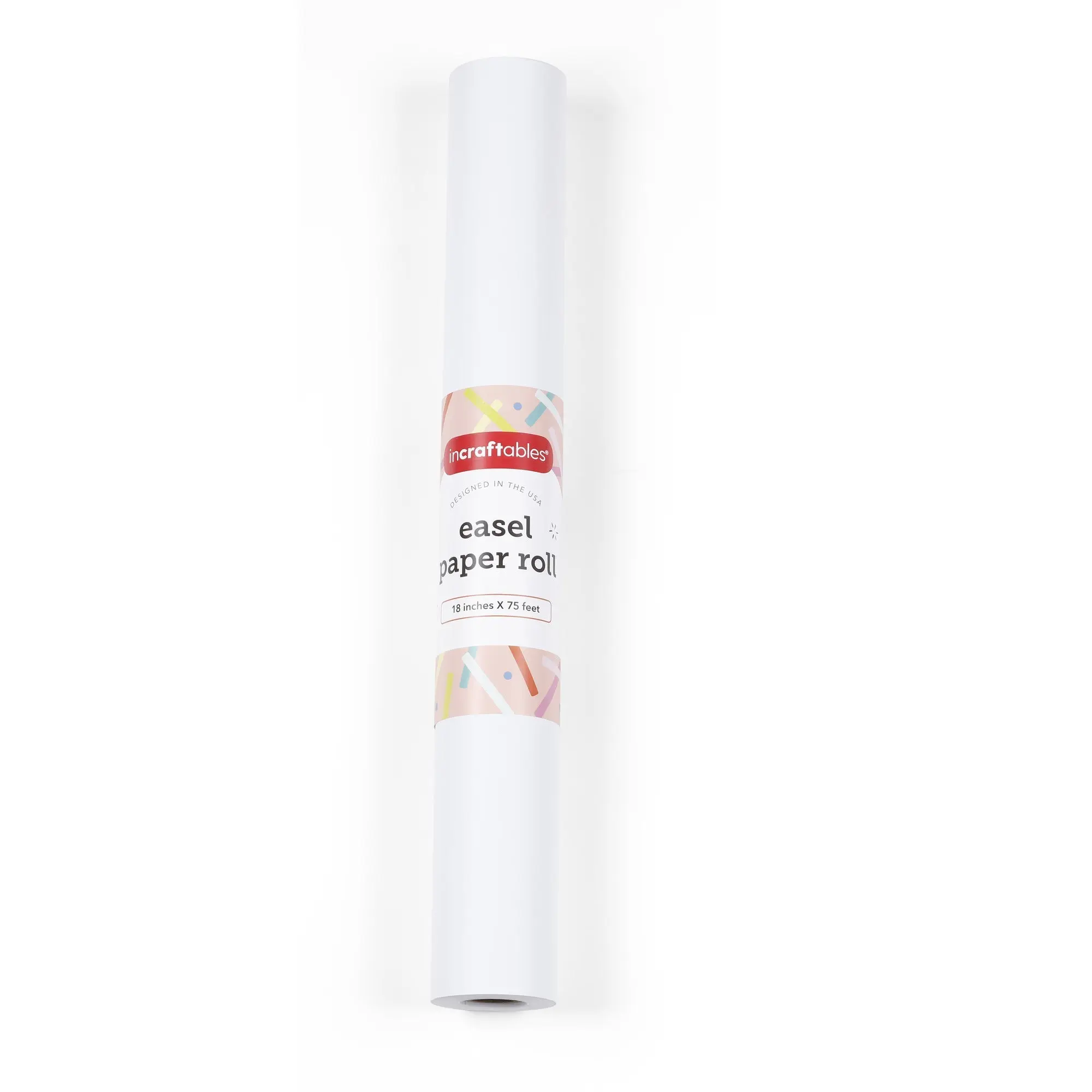 Incraftables Easel Paper Roll (18 Inches x 75 Feet). White Craft Paper Roll for Kids & Adults. Art Paper Roll for DIY Paints, Wall Art, Bulletin Board & Poster. Large Painting & Drawing Paper Roll