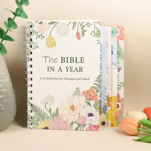 1 Book 52 Week Bible Reading Plan, the Bible in a Year, Spiral Bound Inspirational Journal, Daily Devotional Journal, Complete Annual Scripture Study Guide