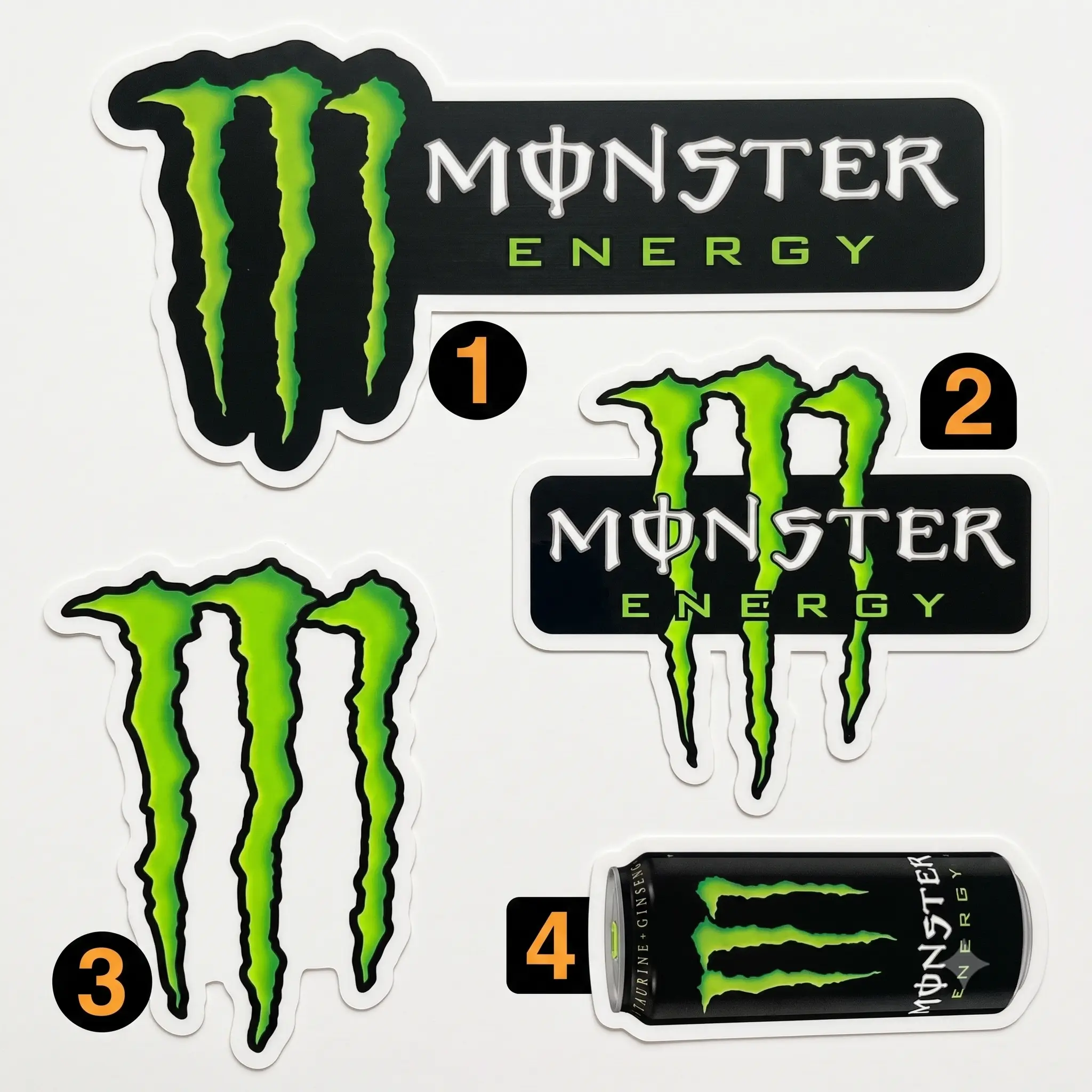 Fox Racing Monster Text Sticker - Motocross Dirt Bike Decal for Helmets and Cars