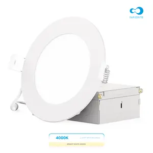 4-Inch 4000K Cool White Recessed LED Downlight, 9W, 750 Lumens, Triac Dimming, Wet Rated
