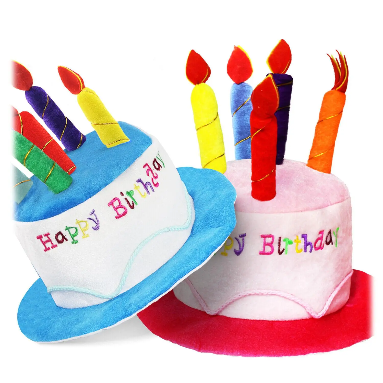 1pc Colorful Candle Fun Birthday Hat (random candle color), C is a magic tool for birthday parties, a must-have small prop for cake shops, a creative birthday hat to wear the cake on your head, Halloween, Accessory