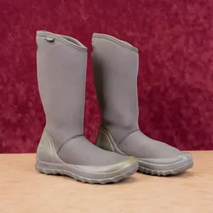 Bogs Women Ketting Grey Waterproof Rain Wellies Farm Mid Calf Boots sz 10