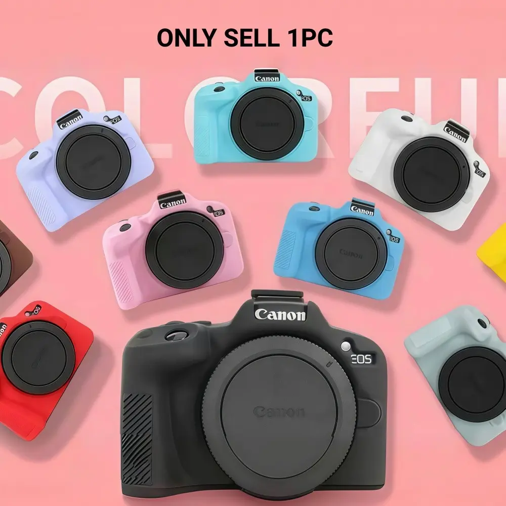 Lightweight Silicone Protective Case for Canon Eos R50 Vlog Camera Grip Body Skin Cover, Camera Accessories, Soft Material, Simple Design, Photography Camera Accessories