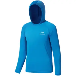 BASSDASH Youth UPF50+ Performance T Shirt with Hood Long Sleeve Fishing Hiking Sun Shirt FS03Y