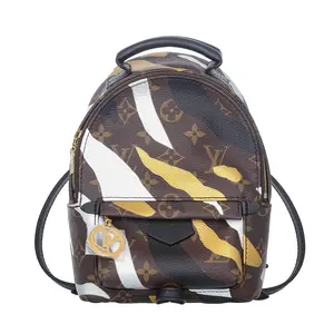 Pre-owned Louis Vuitton Monogram Backpacks Limited Edition Coated Canvas League of Legends Palm Springs Backpack Mini Brown