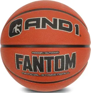 AND1 Fantom Rubber Basketball: Official Regulation Size 7 (29.5 inches) Streetball - Deep Channel Construction, Made for Indoor Outdoor