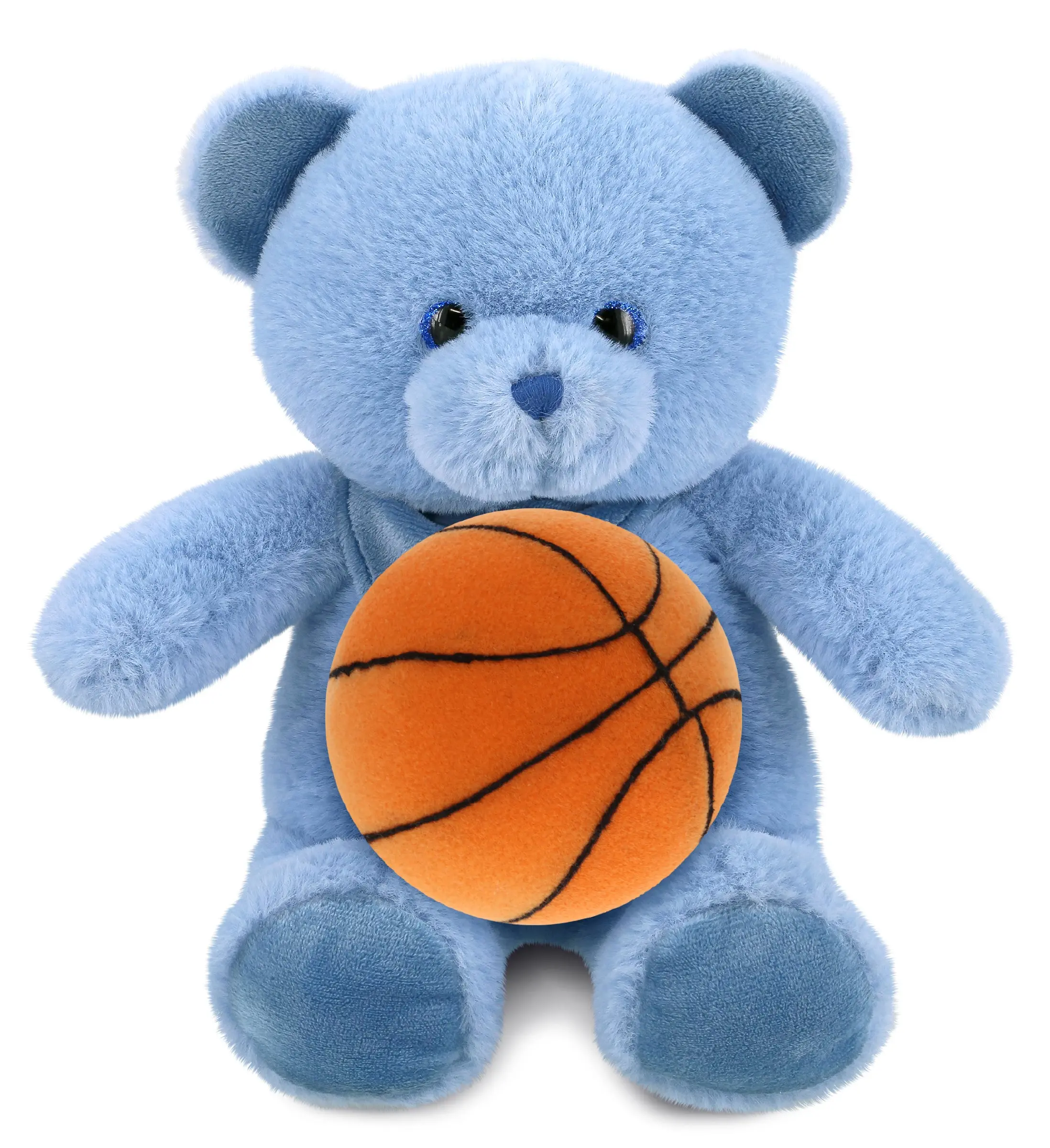 PLUSH BASKETBALL - SUPER-SOFT PLUSH - BABY BLUE BEAR 8"