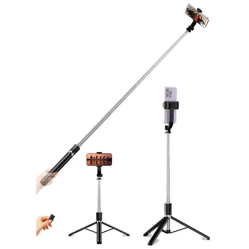 68 Inch Retractable Selfie Stick Professional Floor Tripod For Live Streaming, With Wireless Remote, 360° Rotation, Stable Anti-shake Design. Ideal For Travel Vlogs & Outdoor Live Streaming. Compatible With IPhone/Android Smartphones