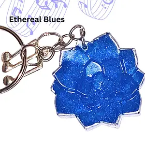 Blue Glitter Backs Collection “Ethereal Blues” - NFC Keychain - Elevate Your Business with NFC Technology