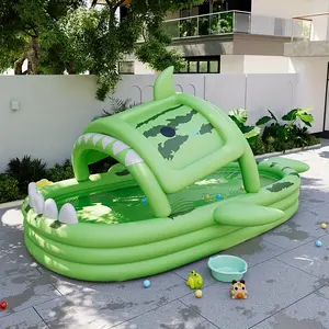 Luxury Indoor-outdoor Inflatable Pool with Removable Awnings Is Available in A Variety of Sizes for Family Gatherings and Swimming