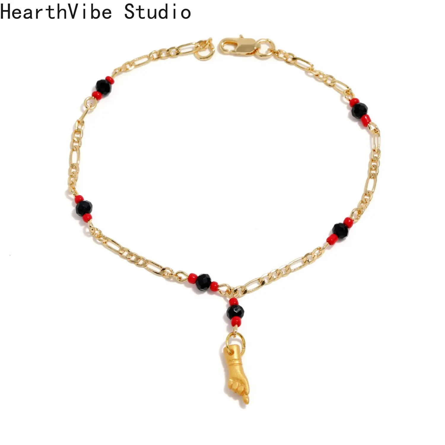 14K Real Gold Plated Elephant Charm Adjustable Link Bracelet, Hypoallergenic Bohemian Look Jewelry, Unisex Sports Wristband, Convertible Adjustable Anklet for Women