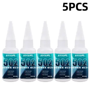 5pcs Super Glue, 0.7oz Liquid Adhesive, Durable Multi-Purpose Bonding Agent, Ideal for DIY Projects, Craft Supplies, Repair Needs