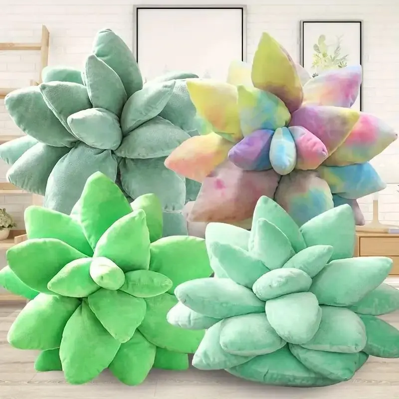 25cm Whimsical Creative Succulent Plant Plush Pillow - Plush Fabric, Multicolor, No Extra Fill, Room & House Decor Decoration, Kids Birthday Gift (Toys & Hobbies Specialty DIY Supply), Room Decor, Whimsical Home Decor