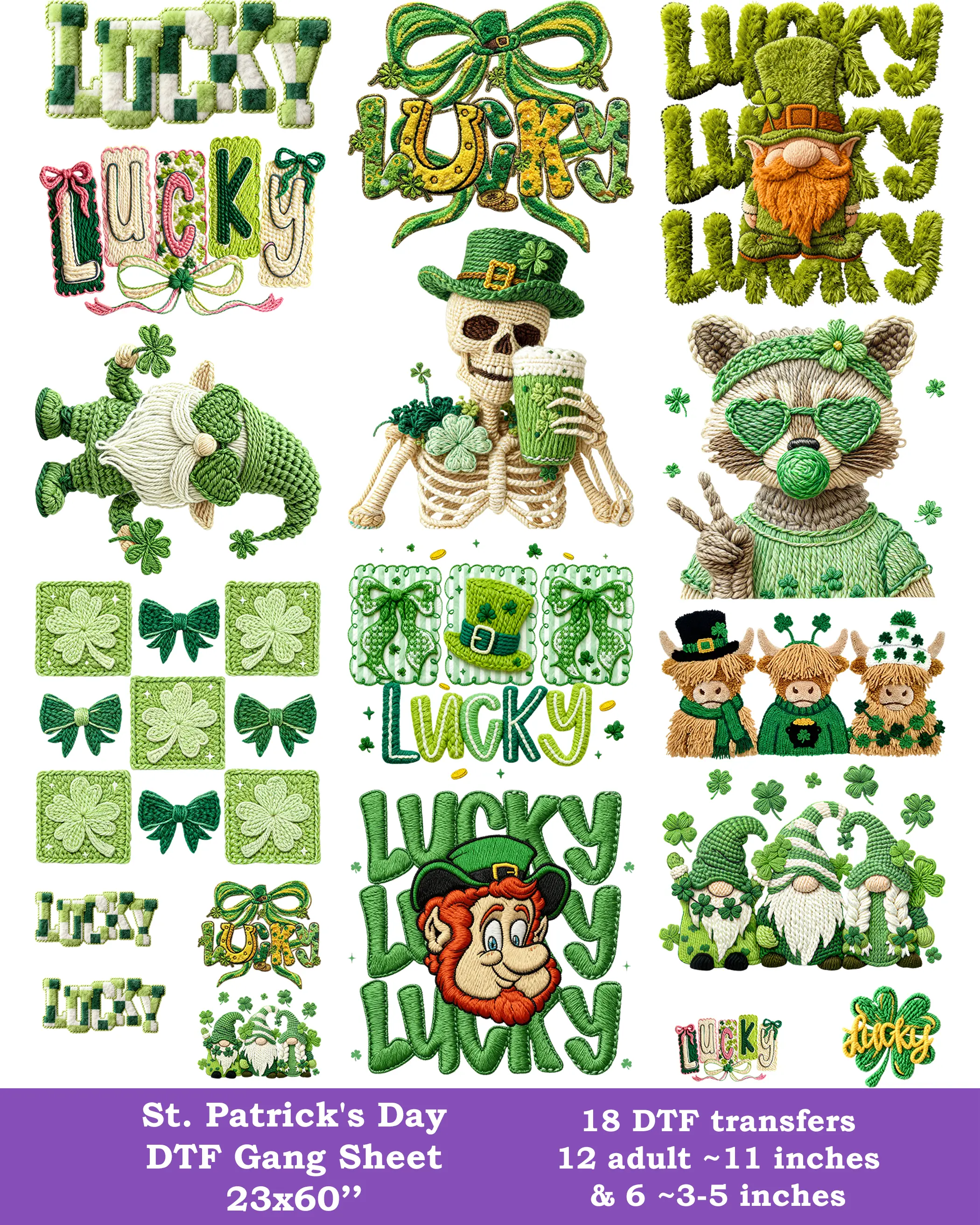 St. Patrick's Day DTF Gang Sheet