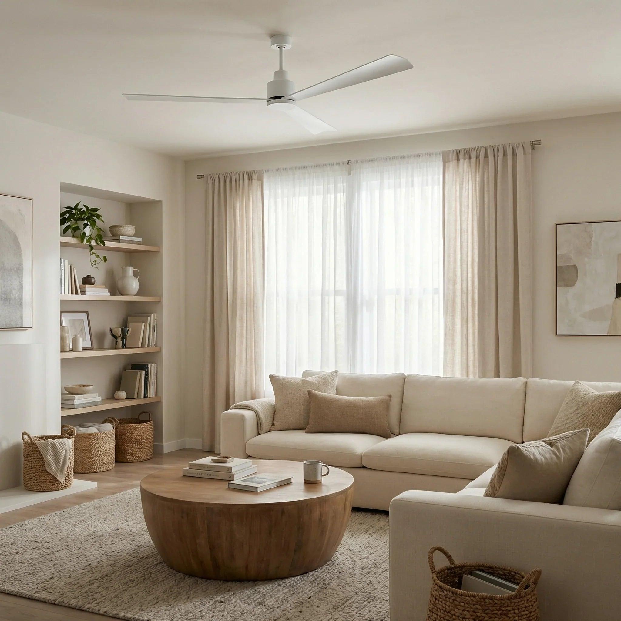 New Delhi 48 Inch Rustic Ceiling Fan with Lighting and Remote Control, Reversible Flush Mount Farmhouse Fan