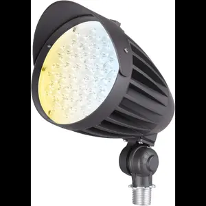 LEONLITE Dusk to Dawn 20W/30W/40W 3CCT LED Bullet Flood Light, Weatherproof, 100-277V Commercial Landscape Lights