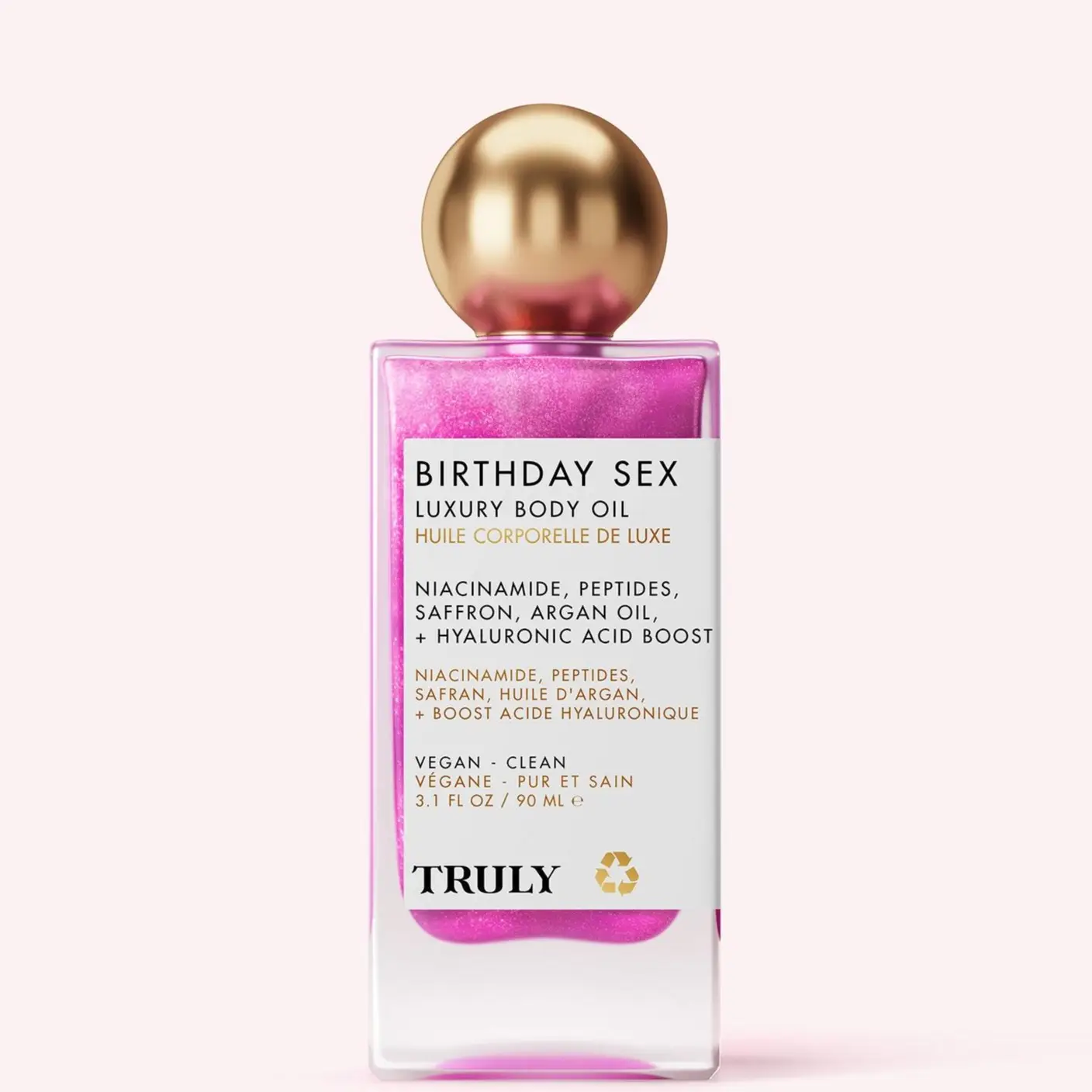 Birthday Tightening Body Shimmer Oil – Brightening Glow Formula with Niacinamide, Peptides & Hyaluronic Acid – Hydrates, Firms & Nourishes for Luminou