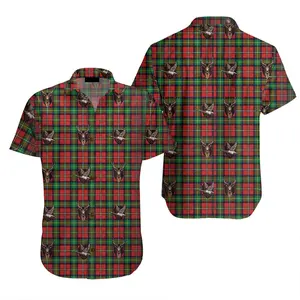 The Christmas Trophy Hawaiian Shirt - Short Sleeve, Button, Tie Back, Available in Sizes S to 5XL, 100% Woven Polyester Fabric, Casual Style - Clothes