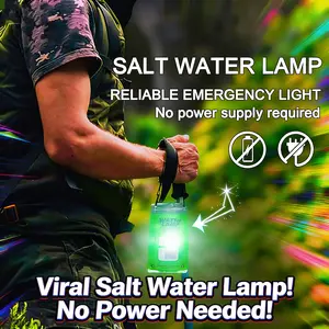 Emergency Salt Water Lamp – No Battery Required Portable Lantern for Hiking, Camping, Night Fishing, Outdoor Adventures, Power Outages & Survival Gear | Lightweight, Eco-Friendly, Reliable Outdoor Light for All Activities